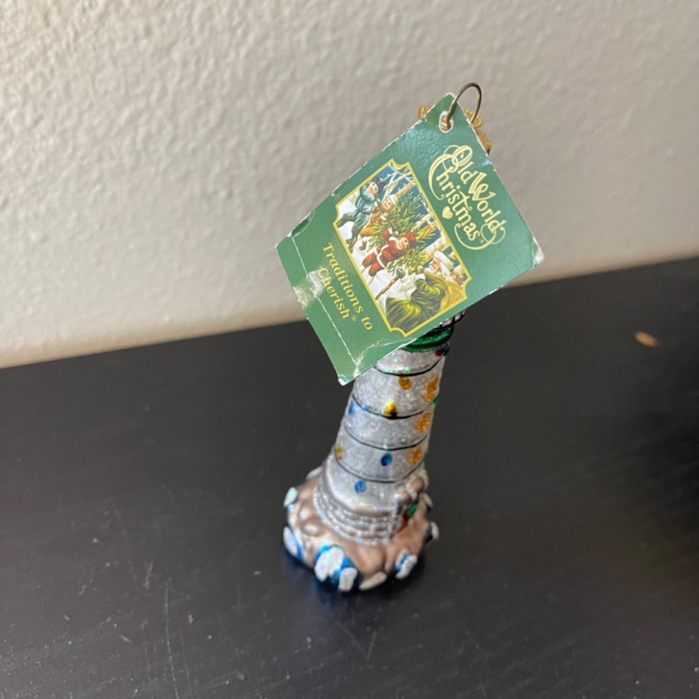 Old World Christmas Holiday Lighthouse Ornament - Picture 3 of 7